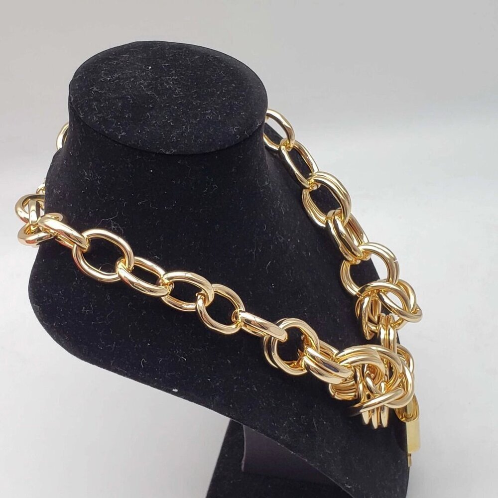 Authentic Louis Vuitton Lock & Key with Unbranded Gold Plated Chain Necklace - Picture 2 of 10